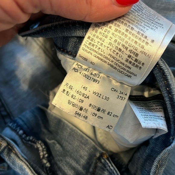 Levi's 515 Jeans Size 14 Short Bootcut Womens Light Wash Blue Stretch Denim‎ - Picture 12 of 16
